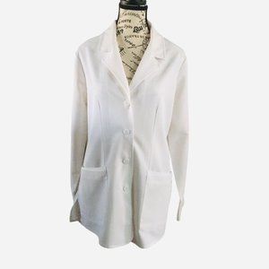 3-Set Healing Hands Purple Label White 3-Pocket Lab Coats, Women's Size M